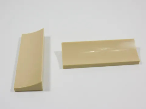 LEGO Lot of 2 Tan 2x6 Curved Inverted Slope Part 6086 S6