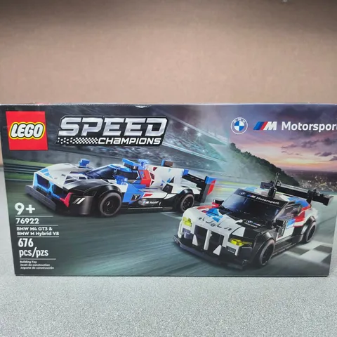 LEGO Speed Champions BMW M4 GT3 & BMW Hybrid V8 76922 Kids New SEALED Set 676pc