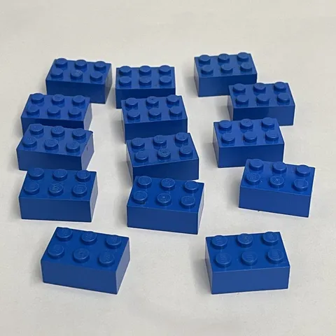 Lego 3002 Blue Replacement Parts Pieces Lot of 14