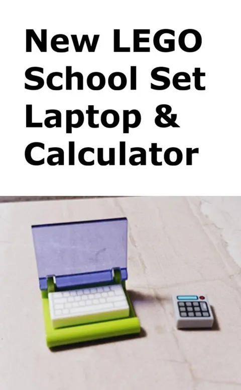 New LEGO Laptop Busy Life Calculator Mom Dad Kid Gear School Work Life REAL Job