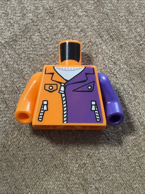 LEGO - Figure - Super Hero - Two-Face's Henchman Orange Purple Torso