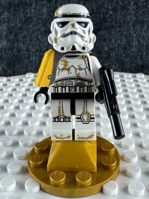 LEGO Star Wars Retired Sandtrooper SW0364 Orange Pauldron Backpack Minifigure