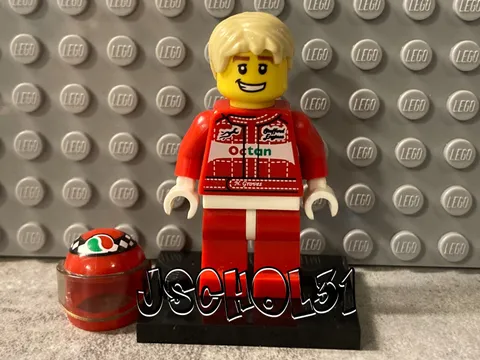 LEGO Race Car Driver Minifigure - Collectible CMF Series 3 (8803) - Complete!