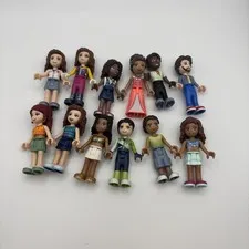 LEGO Friends Mini figures Lot 12 Minidolls W/ Hair Accessories Toy Figures Dolls