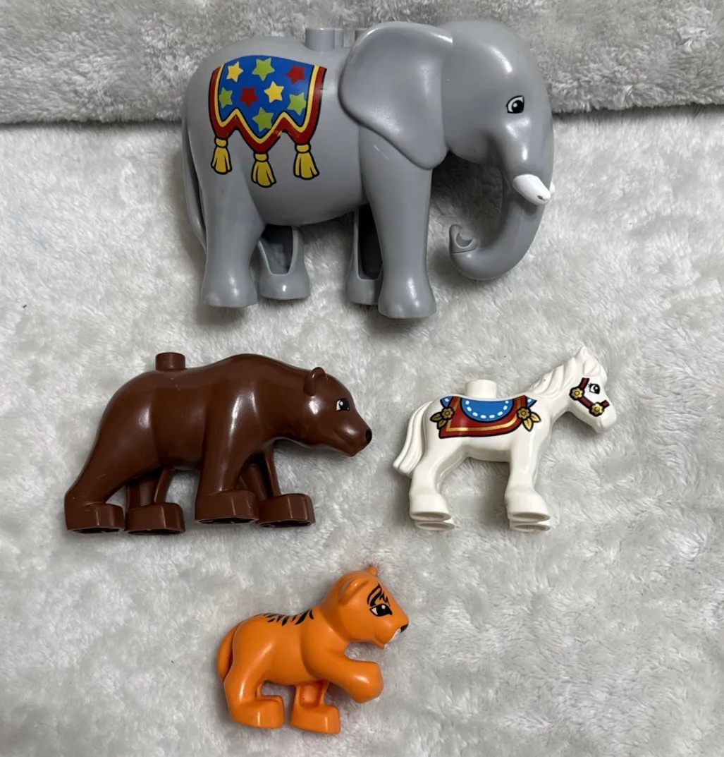 Legos Duplo Animals Lot of 4 Circus Elephant Horse Bear Tiger
