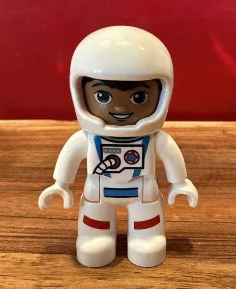 Lego Duplo Brunette Astronaut Man NASA Space Shuttle Ship Rocket 2.5" Figure