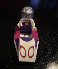 LEGO Spider-Gwen Minifigure w/ Mini Vehicle Build Spider-Man Spider-Verse Set