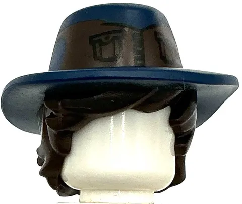 Lego New Dark Brown Minifigure Hair Combo Hair with Hat Tousled Hair Part