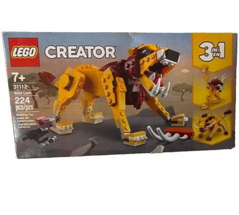 LEGO Creator 3 in 1 Wild Lion 31112 Building Set 224 pcs Ages 7+ Box