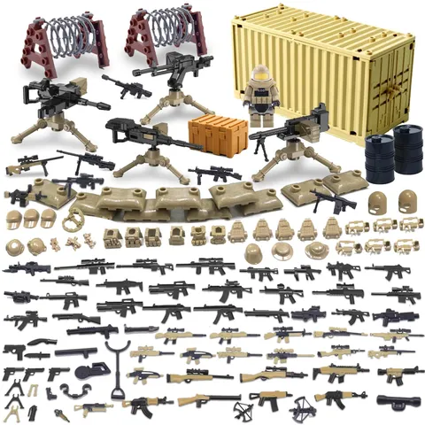 Weapons Toy Lot, 135 Piece Soldiers WW2 Weapons Set, Military Weapons Game...