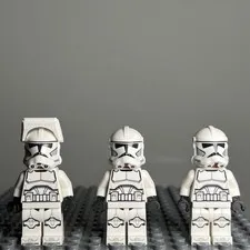 LEGO Star Wars Phase 2 Clone Trooper Minifigure LOT of 3 sw1319 - 1A