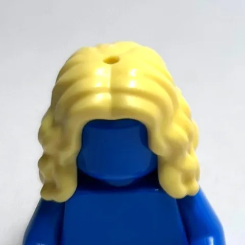 Lego - Minifigure Hair - Yellow Blonde, Wavy, Center Part