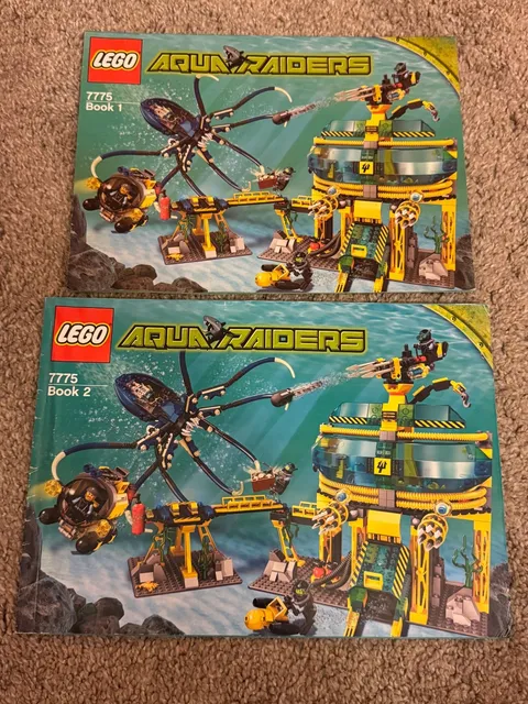 LEGO Set 7775 Aqua Raiders Instruction Manual Book 1 and  2