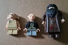 Lot Of 3 LEGO Harry Potter Minifigures Dobby Goblin & Hagrid