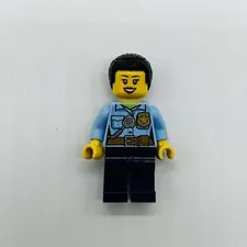 Lego Minifigure Police - City Officer Female, Bright Light Blue Shirt cty1381