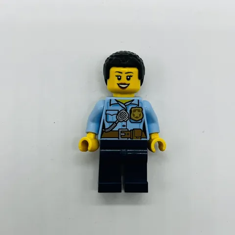 Lego Minifigure Police - City Officer Female, Bright Light Blue Shirt cty1381