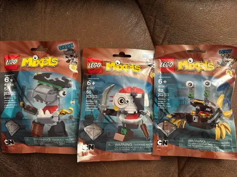 3 LEGO Mixels Series 8 41566 Sharx 41567 Skulzy 41568 Lewt Polybags New Sealed