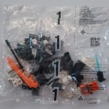 LEGO Bricks & Pieces Bulk Lot Black White Orange Plastic in Polybag  75288