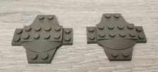 Lego 30303 Old Dark Gray Plate Modified 6 x 6 x 2/3 Cross with Dome Lot Of 2
