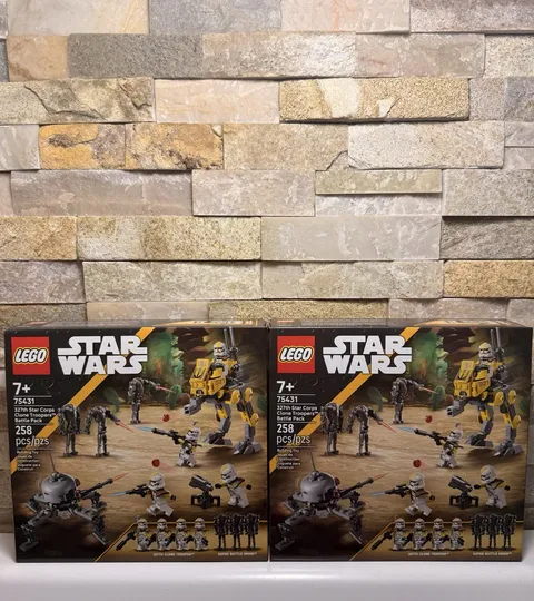 2x Lego Star Wars - 327th Star Corps Clone Troopers Battle Pack [75431] Lot