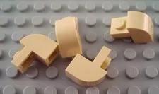 New LEGO Lot of 4 Tan 2x1x1 1/3 Curved Top Brick Pieces from 79111 9516 9461