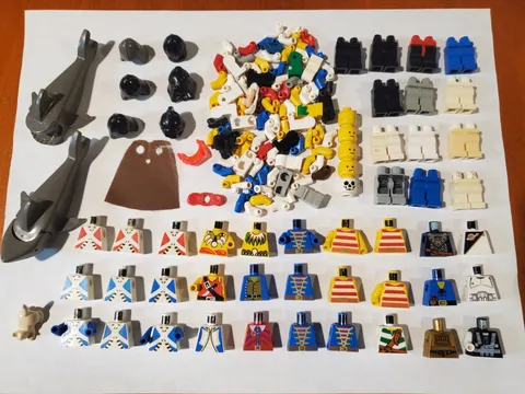 LEGO Mixed Heavy Wear/Damaged Minifigure parts torsos hats arms legs and more!