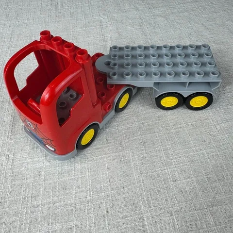 LEGO Duplo Spider-Man Semi Truck Kids Red Grey Excellent Marvel Toy Vehicle