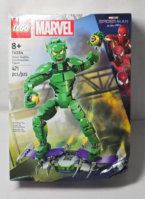 LEGO Marvel Green Goblin Construction Figure (76284), Box Damage - NEW