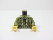 LEGO Olive Green Printed Torso Minifig Hooded Jacket H12