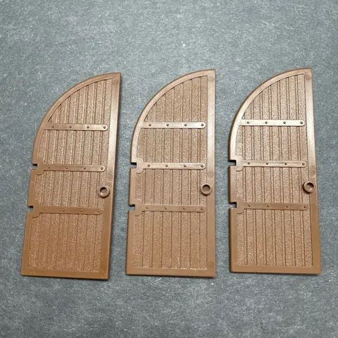 Vintage LEGO Large Brown Curved Top Doors Part 2400 Castle Knight 6059 6081 6090