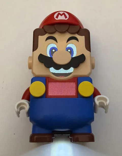 Lego Interactive Mario Minifigure Talking & Light-Up LCD Figure Works Great N1