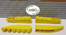 (G1/12/6) LEGO 4x 42023 Arch Brick Slant Brick Negative Inverted 6x1 Yellow