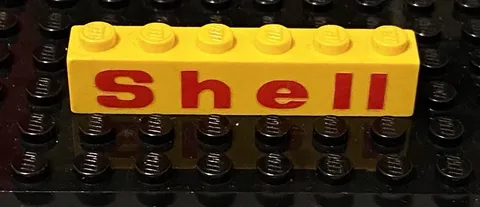 LEGO 1x6 Yellow Brick With Shell  Print