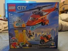 Lego City Fire Rescue Helicopter, NEW. DAMAGED BOX LOOK PICS