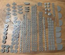 LEGO Dark Bluish Gray Round Plates Tiles Radar Dish Lot 345pcs Genuine LEGO
