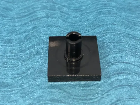 LEGO PART 2460 MODIFIED TILE 2X2 WITH PIN (BLACK)