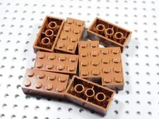 LEGO Lot of 8 Reddish Brown 2x4 Bricks BN