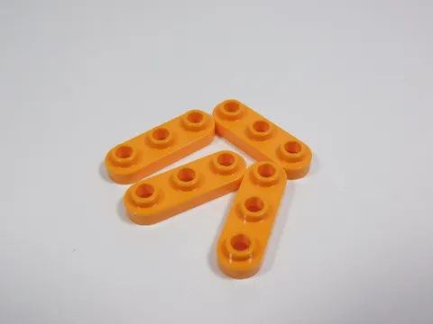 LEGO 4 Orange 1x3 Rounded Corner Plates w/ Open Stud O1