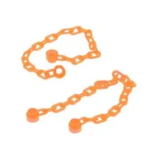 2x LEGO Chain 21 Links (16L-17L) Transparent Neon Orange Batman 6114250 30104