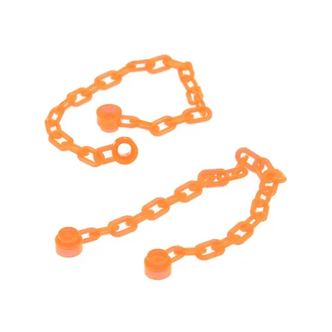 2x LEGO Chain 21 Links (16L-17L) Transparent Neon Orange Batman 6114250 30104