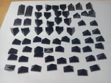 LEGO BULK LOT OF 64 BLACK  ROOF TOP SLOPES & ENDS 45° 33°
