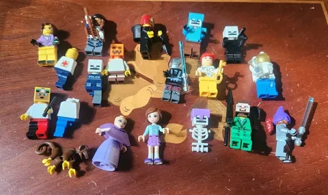 LEGO Parts Minifigures Lot Includes 19 Partial "Frankenstein" Figures Incomplete
