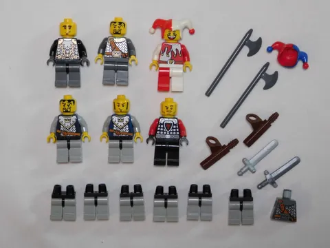 LEGO Castle Kingdoms Knights Minifigure Lot Play wear + Extras -Sold As Is- READ