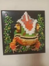 Lego Style Nano Block Building 3D Chameleon Puzzle Animal Wall Frame
