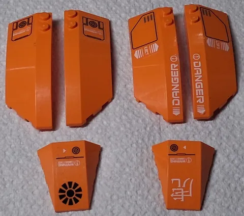 N-1 Lego Lot 6 Orange Wedge Pieces 7706 41749pb005 41750 Exo-Force