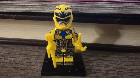 Yellow Power Ranger Custom Printed Minifigure Mighty Morphing