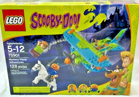 NIB  Retired Scooby-Doo Mystery Plane Adventures 75901 Complete Set 128 Pcs
