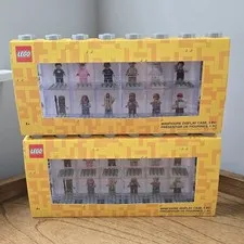 LEGO Storage Products: 40660006X3 Minifigure Display Case 16 Lot of 2 Gray New