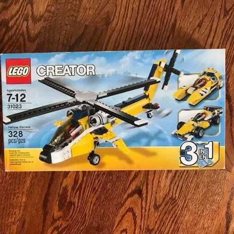 LEGO Creator 3 in 1: Yellow Racers 31023 Helicopter Boat Car New Retired