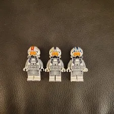 Lego ARC 170 Pilot Minifigure lot  Oddball, Jag, and Clone Pilot